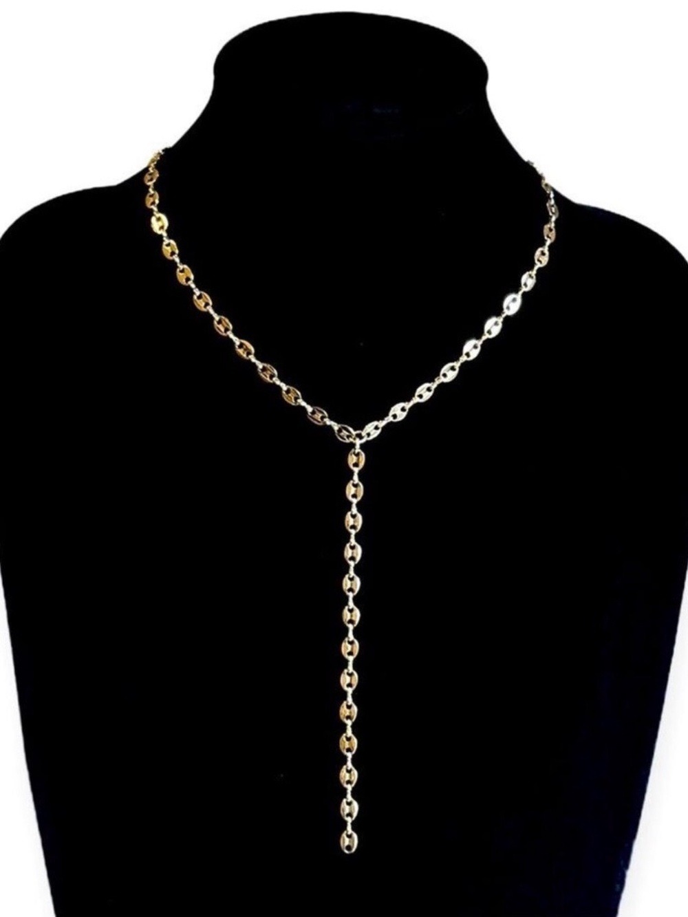 EXPRESS Gold Tone Lariat Chain Necklace NWT